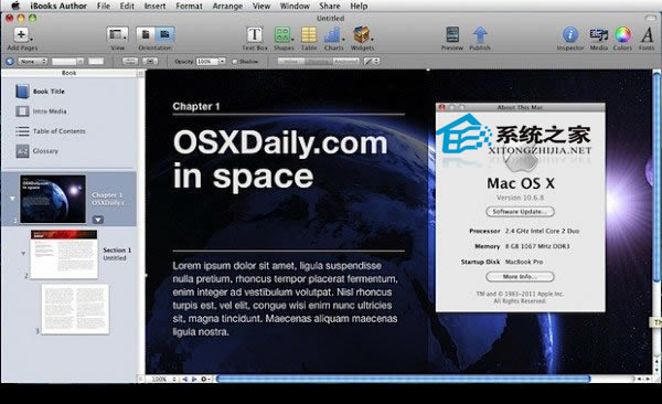 Mac OS X 10.6.8iBooks Author죿