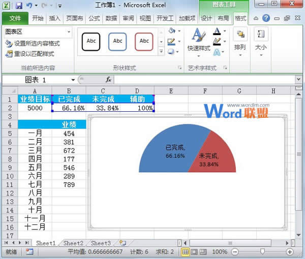 Excel2010ͼԲٷֱȽͼ