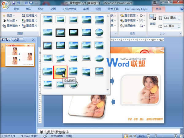 PowerPoint2007пӦͼƬʽ