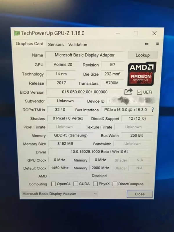 AMD RX 580 GPU-ZͼأƵʼ